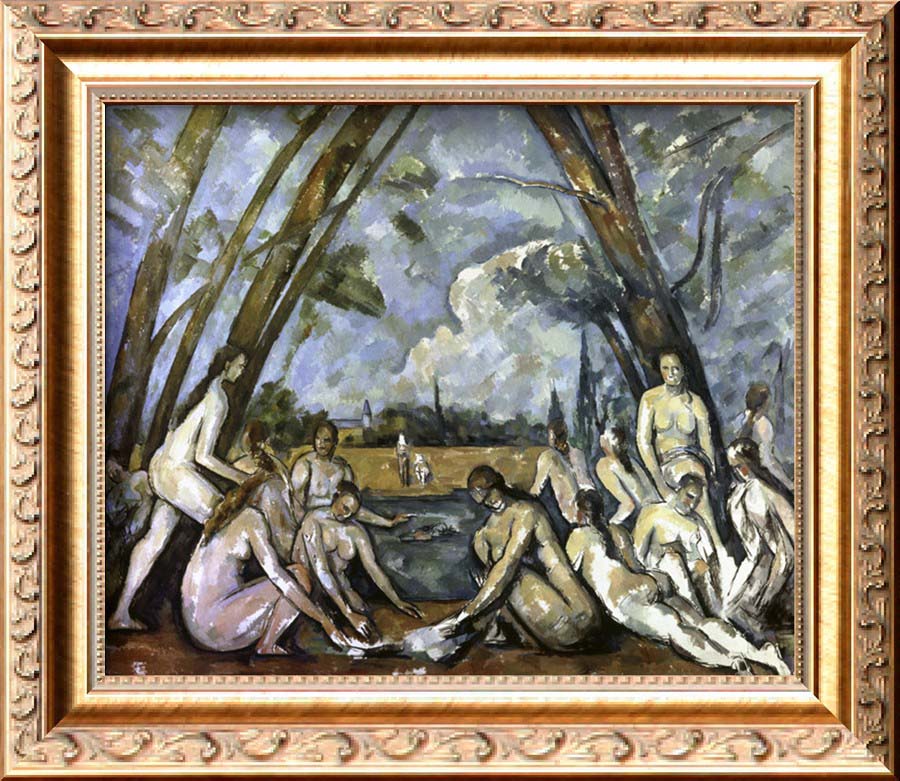 Les Grand Baigneuses, no.1 By Paul Cezanne